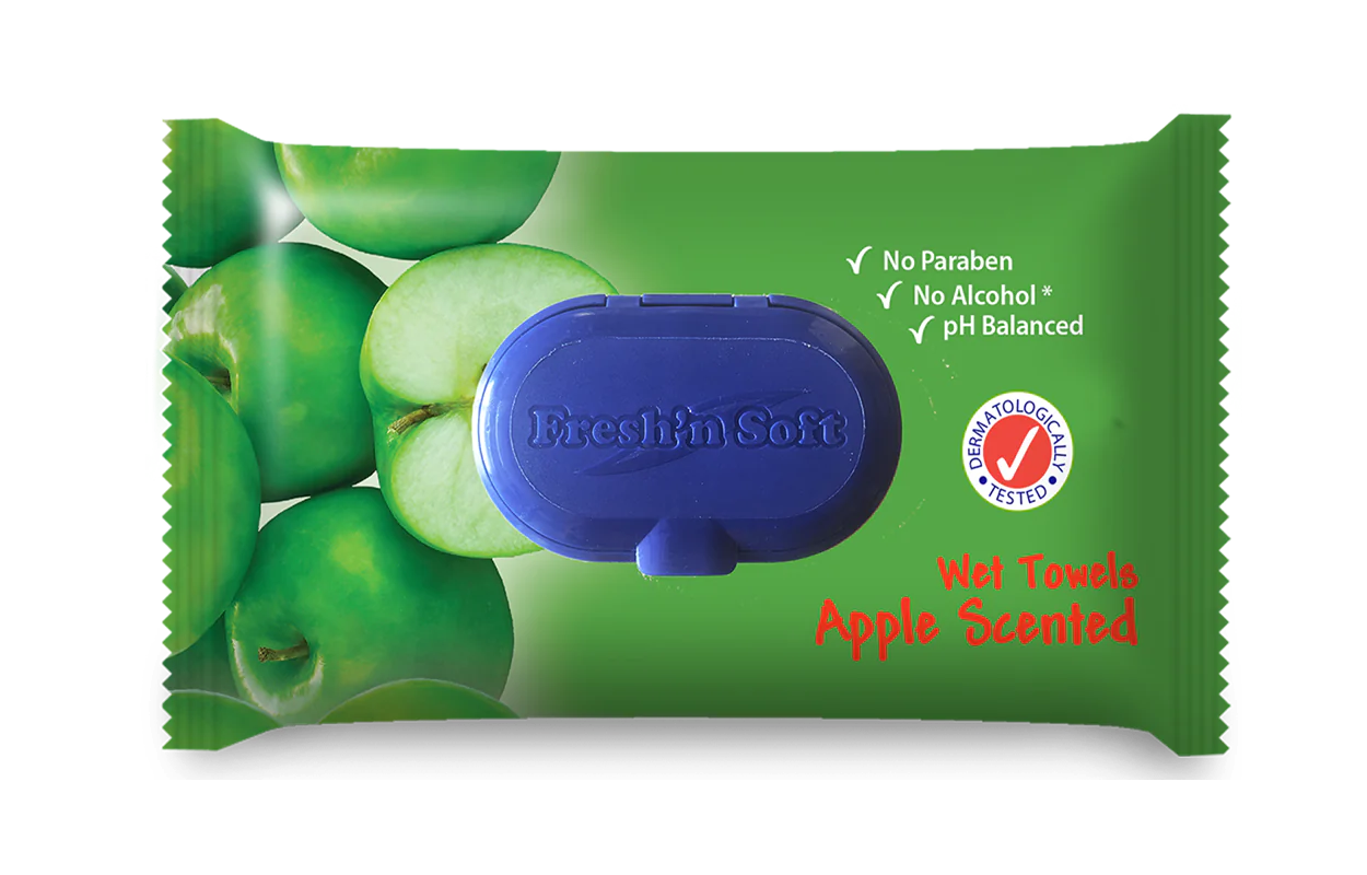 Fresh'n Soft Scents - Wet Towels - Apple Scented