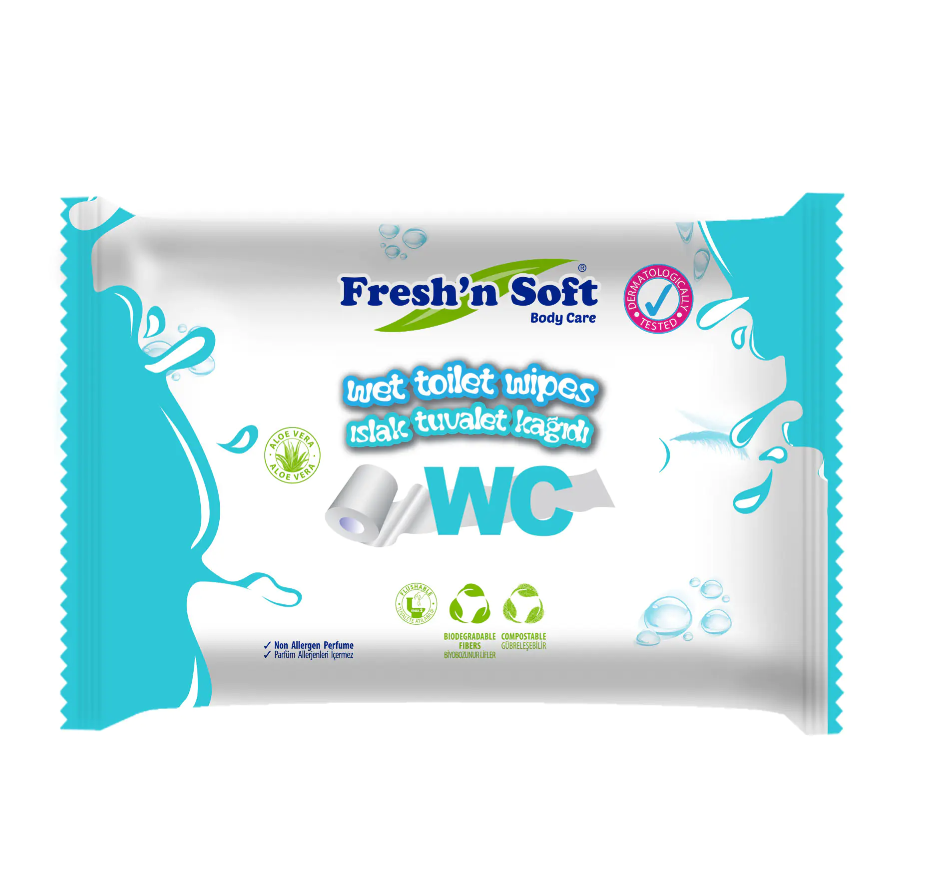 Fresh'n Soft Body Care - Wet Toilet Wipes 